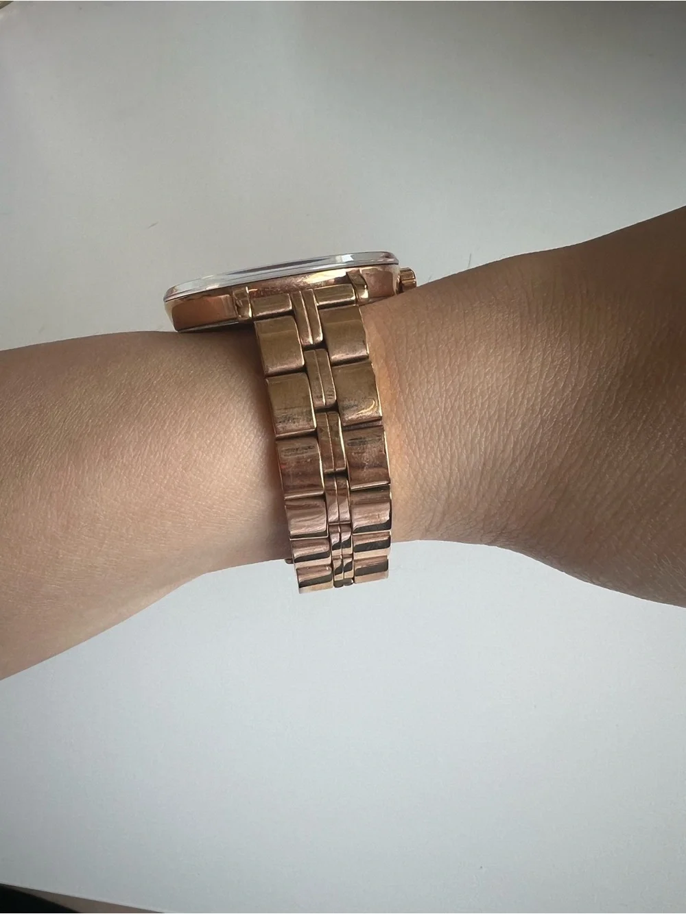 Michael Kors Rose Gold-tone Crystal Accent Bracelet Watch